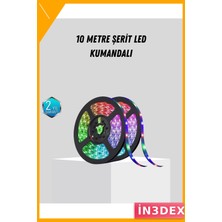 İn3dex Uzaktan Kumandalı USB Şerit LED Işık Müzik Modlu Renkli