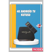 İn3dex Android Tv Box 4K 2gb Ram 16GB Rom, Kablosuz Wi-Fi Medya Oynatıcı