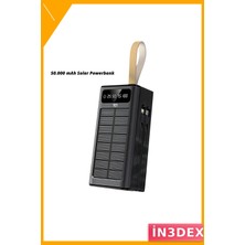 İn3dex Güneş Enerjili Powerbank 50000MAH Taşınabilir Şarj Cihazı