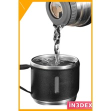 İn3dex Paslanmaz Çelik Vakumlu Termos Set 500ML 3 Bardak 12 Saat Isı Koruma