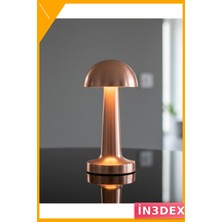 İn3dex Dokunmatik 3 Seviyeli LED Masa Lambası USB Çıkışlı Bronz