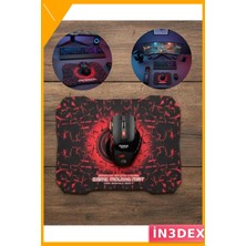 İn3dex Oyun Mouse ve Mousepad Seti 7 Tuşlu LED Aydınlatmalı