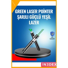 İn3dex 5000MW Yeşil Lazer Işaretleyici Uzun Menzilli Güçlü Işın