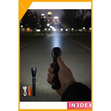 İn3dex Şarjlı El Feneri 9000MAH 6000 Lümen Güçlü Işık Taşıma Çantalı
