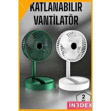 İn3dex Taşınabilir Mini Soğutucu Vantilatör Katlanabilir 3 Hızlı Şarjlı