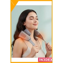 İn3dex Isıtmalı 3D Yoğurmalı Kablosuz Boyun Omuz Masaj Aleti