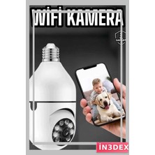 İn3dex Güvenlik Kamerası Wifi Dönebilen Duylu Ev Kamerası