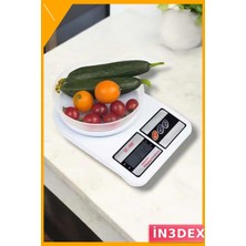 İn3dex Dijital Mutfak Tartısı 10KG Hassas LCD Ekran Otomatik Kapanma