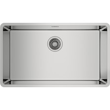 Teka BE LINEA RS15 Tezgahaltı Eviye Paslanmaz Çelik 71 cm 115000004 Damlalıklı Beyaz-Gümüş Renk