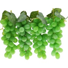 Nettenevime 4lü Set Yapay Meyve Yeşil Üzüm Süs Dekoratif Meyve 15CM