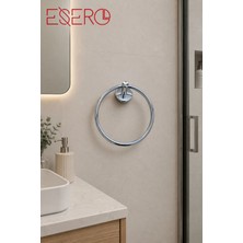 Esero Paslanmaz Çelik Havluluk Halka Duvar Tipi Banyo Havlu Askılığı Krom