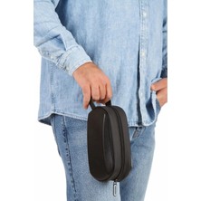 Viatox Np 507 Erkek Deri Portföy Clutch Traş Kozmetik Bakım ve Günlük El Çantası SİYAH
