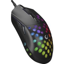 SMX-R66 Rocket Ultra Hafif Siyah Rgb Ledli 12000DPI Gaming Oyuncu Mouse