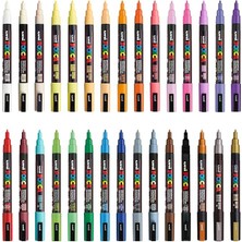 Posca Markör Kalem 3m Set 0.9-1.3 mm Keçe Uçlu (30'lu Set)