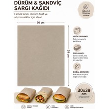MGZ Sandviç Dürüm Hamburger Paketleme Sarma Ambalaj Kağıdı 30X40 100 Adet Sandviç Kağıdı