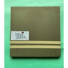 Bibu Punch Haki Yeşil Tuval Kasnak Duck Kumaş Özellikli 30 x 30 cm Boyutunda Kullanıma Uygun