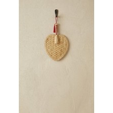 İska Hediyelik Dekoratif Bohem Hasır Yelpaze Duvar Süsü - 38X28 cm