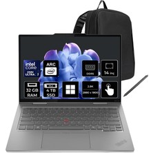 Lenovo Thinkpad X1 Core Ultra 7 258V 32GB Ram 4tb SSD 14" 2.8k OLED 120Hz Multi-Touch WIN11 Home 21NU0023TXP310 Notebook + Per4 Çanta