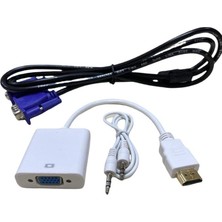 Metre VGA Kablo+Vga To HDMI Çevirici Aparat