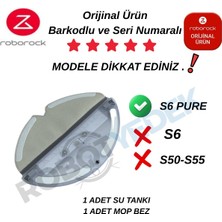 robotyedek Roborock S6 Pure Orijinal Su Tankı ve Mop 1 Adet