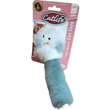 Alvera Collection Peluş Kedi Oyuncağı Mavi