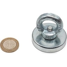 Çok Güçlü Deniz Mıknatısı - Fishing Magnet - Neodyum Daimi Çelik Mıknatıs - Halkalı Pot M