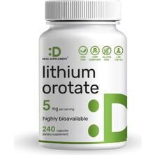 Deal Supplement Lithium Orotate Highyl Bioavailable 5 Mg 240 Capsules