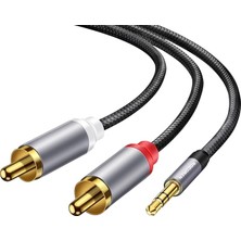 3.5mm Aux Jack To Rca Hi-Fi Ses Kablosu 1 Metre