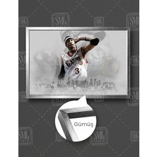 SML Tablo Allen Iverson Basketbol Nba Soyut Art Dekoratif Yatay Çerçeveli Kanvas Tablo