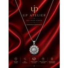 Up Atelier 925 Ayar Gümüş Günebakan Çiçeği Silver Kolye