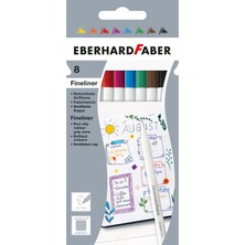 Eberhard Faber Fineliner 0.4 Mm. Ince Uçlu Yazı ve Çizim Kalemi Seti 8 Renk