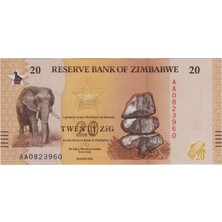 Banknoting Zimbabve 20 Zig 2026 Çil.