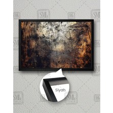 SML Tablo Bakır Renkli Soyut Abstract Sanat Modern Dekor Yatay Çerçeveli Kanvas Tablo