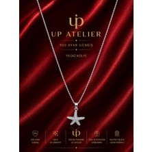 Up Atelier 925 Ayar Gümüş Zirkon Taşlı Deniz Yıldızı Model