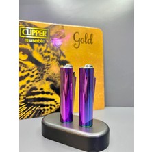 UltraMint Taşlı ve Metal Kaplamalı 2 Adet Gazlı Clipper Çakmak Seti