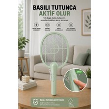 Blackbird Game Center Glr USB-016 Yeşil Şarj Edilebilir Sinek Raketi Type-C Girişli Sivrisinek ve Sinek Öldürücü Raket