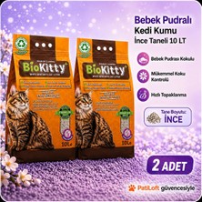 Biokitty Kedi Kumu 2*10 Lt Bebek Pudralı Kokulu