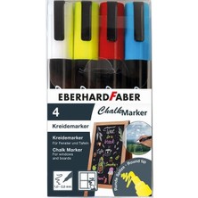 Eberhard Faber Chalk 1-2 mm Yuvarlak Uç Su Bazlı Sıvı Tebeşir Kalemi Seti 4 Renk