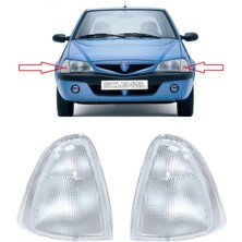 CME PARTS Dacia Solenza 2003-2005 Uyumlu Sağ + Sol Ön Sinyal Lambası Takımı Duylu 2 Adet 6001546540 6001546541