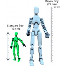 Atılgan 3D Dummy Figür 27 cm Büyük Boy Hareketli Eklemli Pozlanabilir Robot Maket Oyuncak
