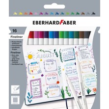 Eberhard Faber Fineliner 0.4 Mm. Ince Uçlu Yazı ve Çizim Kalemi Seti 16 Renk
