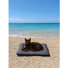 Bir Pati İzi Kedi ve Köpek Yer Minderi Outdoor Su Geçirmez Üst Kalite Tüy ve Leke Tutmaz %100 Boncuk Elyaf Kaydırmaz Taban Kedi ve Köpek Yatağı