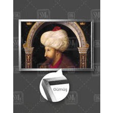 SML Tablo Fatih Sultan Mehmet Osmanlı Padişahı Istabnbulun Fatihi Dekor Yatay Çerçeveli Kanvas Tablo