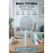 Blackbird Game Center Glr USB-016 Mavi Şarj Edilebilir Sinek Raketi Type-C Girişli Sivrisinek ve Sinek Öldürücü Raket