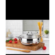 Lines Oscar 40CM Basık Tencere 13.5 Lıtre Çelık Kapak