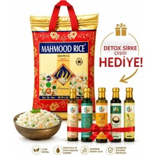 Mahmood Rice 1121 Basmati Pirinç 4 kg +Promar Ananaslı Detox 250 ml (Hediye)