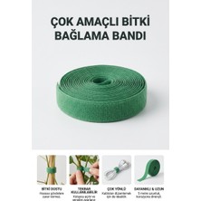 Evgereçlerim 5 Metre 1 cm Yeşil Renk Bahçe Bitki Fide Bağlama Bandı Cırt Bant