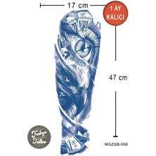 Trakya Tattoo 1 Ay Kalıcı Dövme Tam Kol Geometrik Yunan Motifleri Geçici Dövme
