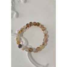 c-bhadu naturel 8 mm Zirkon Taşı Sitrin Doğaltaş Bileklik