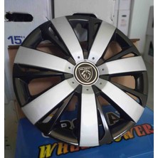 Yk 14 Inç Peugeot 206 / 207 / 208 / 301 / 306 / Partner Uyumlu Çift Renk Jant Kapağı 4'lü Takım Amblem Hediyeli